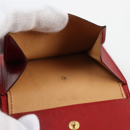 John Lobb Bifold Wallet Main: Leather Red mens Used Authentic