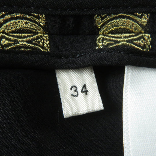 CELINE one piece 2R380805F Main: 67% silk, 33% metal fiber, Lining: 100% silk Black gold Women 34 Used Authentic