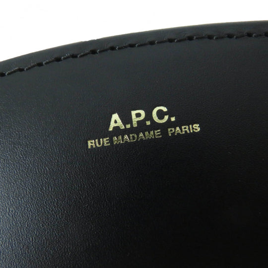A.P.C. Shoulder Bag F61392 leather black sac deml lune mini Women Used Authentic