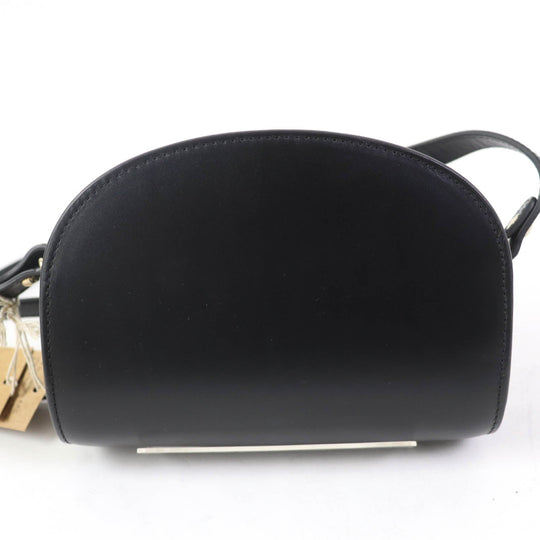 A.P.C. Shoulder Bag F61392 leather black sac deml lune mini Women Used Authentic