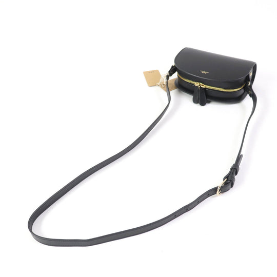 A.P.C. Shoulder Bag F61392 leather black sac deml lune mini Women Used Authentic