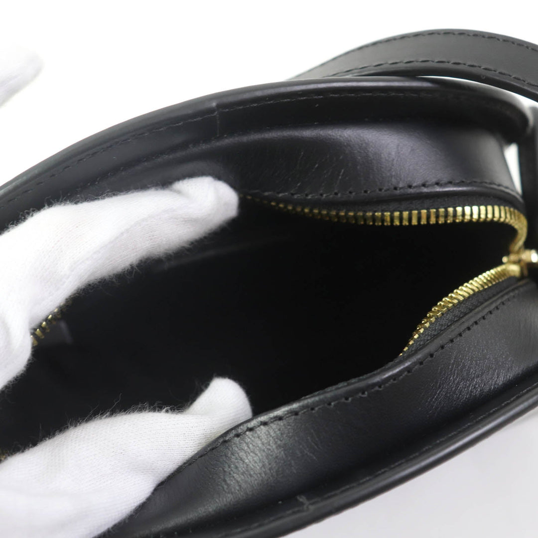 A.P.C. Shoulder Bag F61392 leather black sac deml lune mini Women Used Authentic