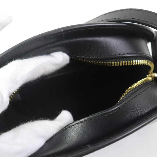 A.P.C. Shoulder Bag F61392 leather black sac deml lune mini Women Used Authentic