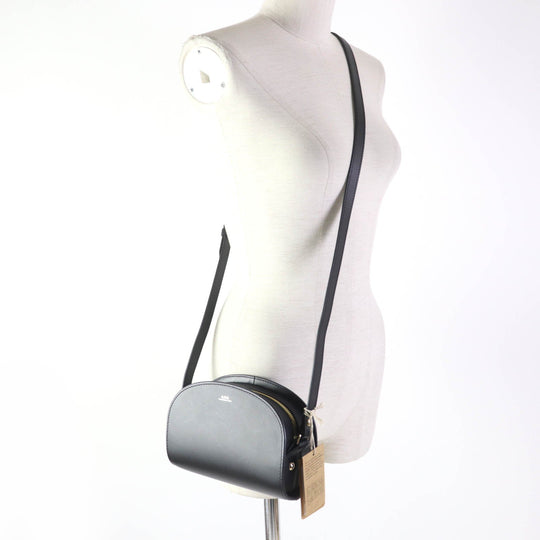 A.P.C. Shoulder Bag F61392 leather black sac deml lune mini Women Used Authentic