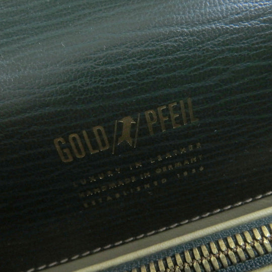 GOLD PFEIL Handbag leather green Women Used Authentic