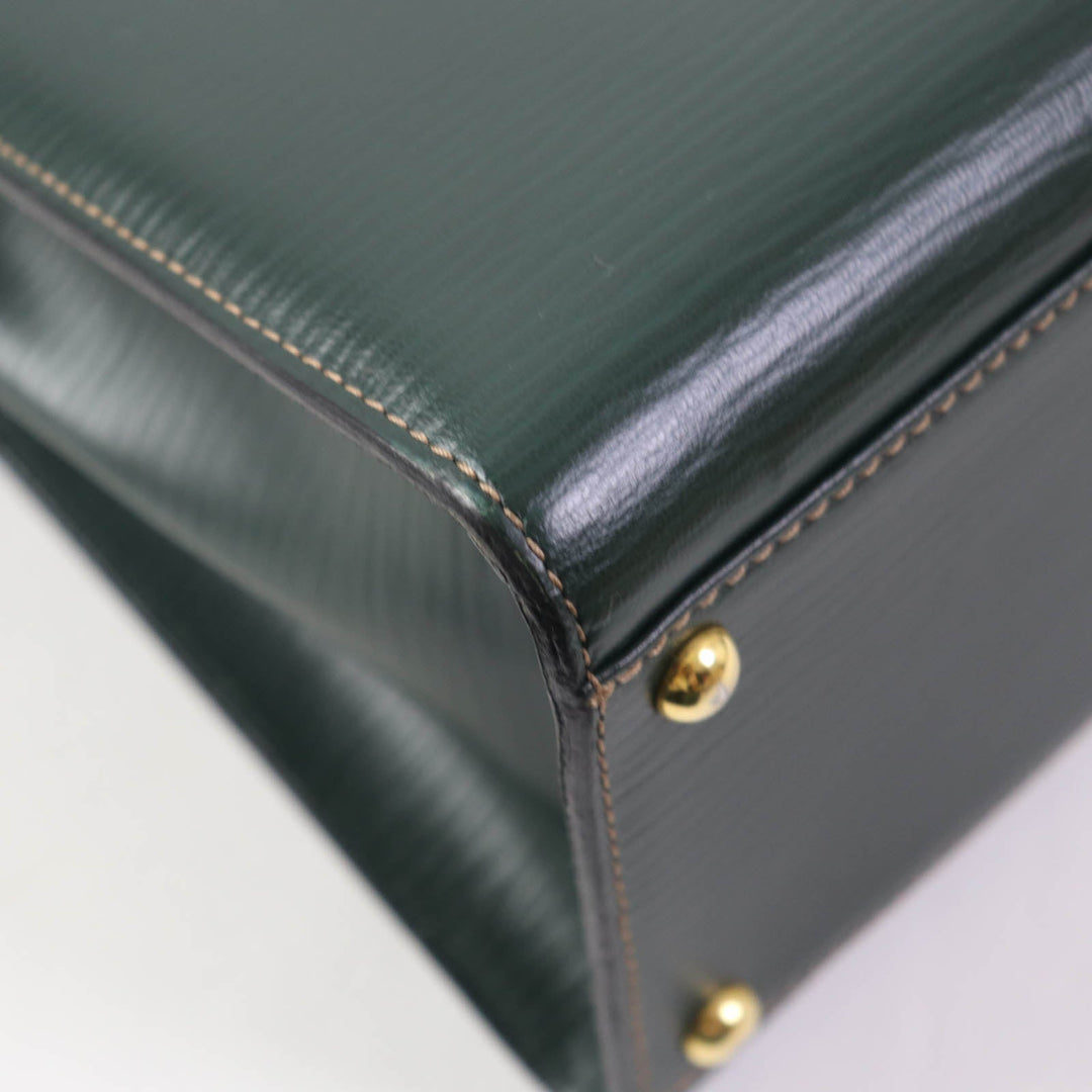 GOLD PFEIL Handbag leather green Women Used Authentic