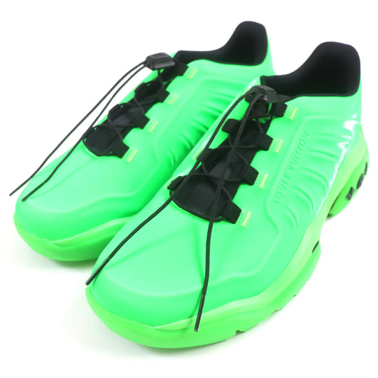 LOUIS VUITTON Low cut sneakers 1A990V Main: Rubber Lime Black Millennium line mens 6 Used Authentic