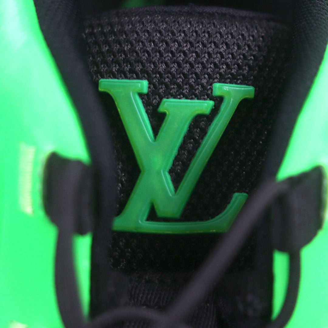 LOUIS VUITTON Low cut sneakers 1A990V Main: Rubber Lime Black Millennium line mens 6 Used Authentic