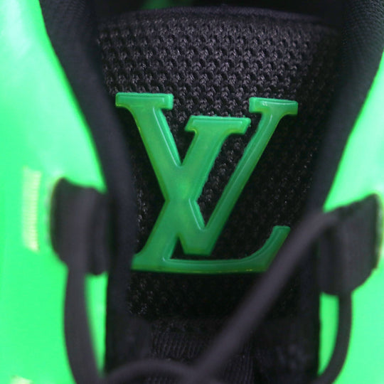 LOUIS VUITTON Low cut sneakers 1A990V Main: Rubber Lime Black Millennium line mens 6 Used Authentic