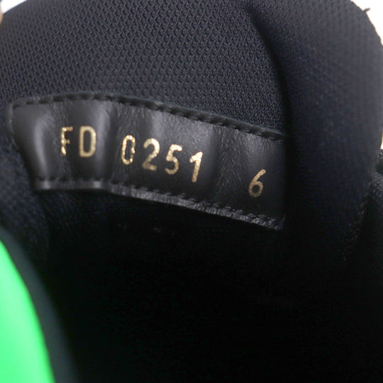 LOUIS VUITTON Low cut sneakers 1A990V Main: Rubber Lime Black Millennium line mens 6 Used Authentic