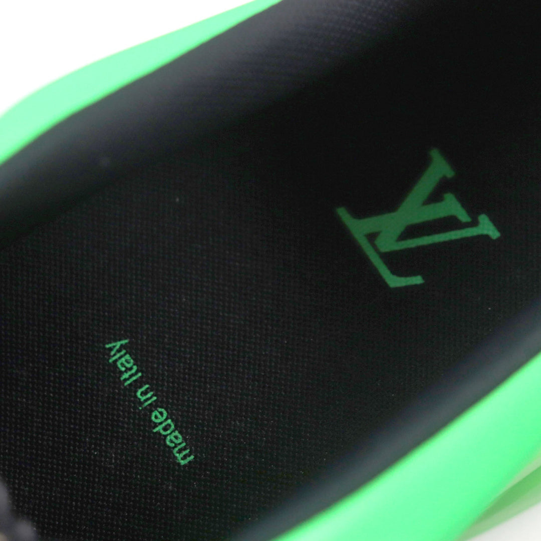 LOUIS VUITTON Low cut sneakers 1A990V Main: Rubber Lime Black Millennium line mens 6 Used Authentic