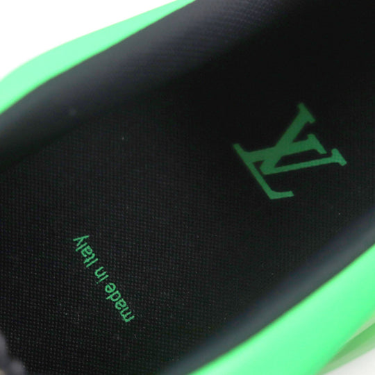 LOUIS VUITTON Low cut sneakers 1A990V Main: Rubber Lime Black Millennium line mens 6 Used Authentic