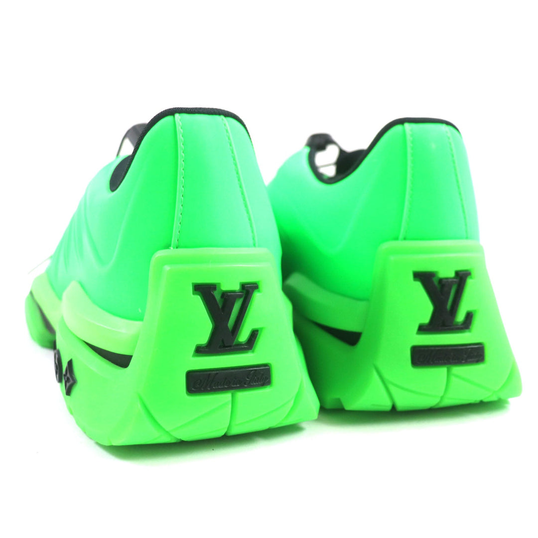 LOUIS VUITTON Low cut sneakers 1A990V Main: Rubber Lime Black Millennium line mens 6 Used Authentic