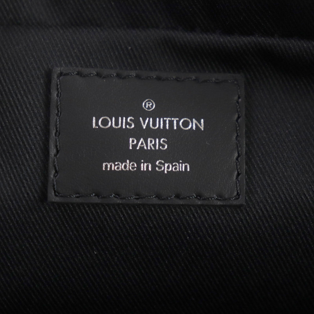 LOUIS VUITTON Briefcase M46457 Monogram Eclipse canvas Black Grey Monogram Eclipse Porte Documan Voyagej mens Used Authentic