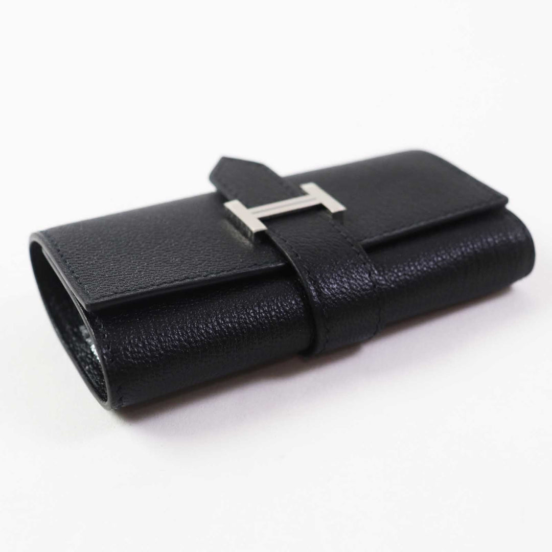 HERMES Key case Key holder  Shave black Bean Women Used Authentic
