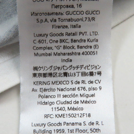 GUCCI Short sleeve T-shirt 789314 Main: 100% cotton Navy white Women XS Used Authentic