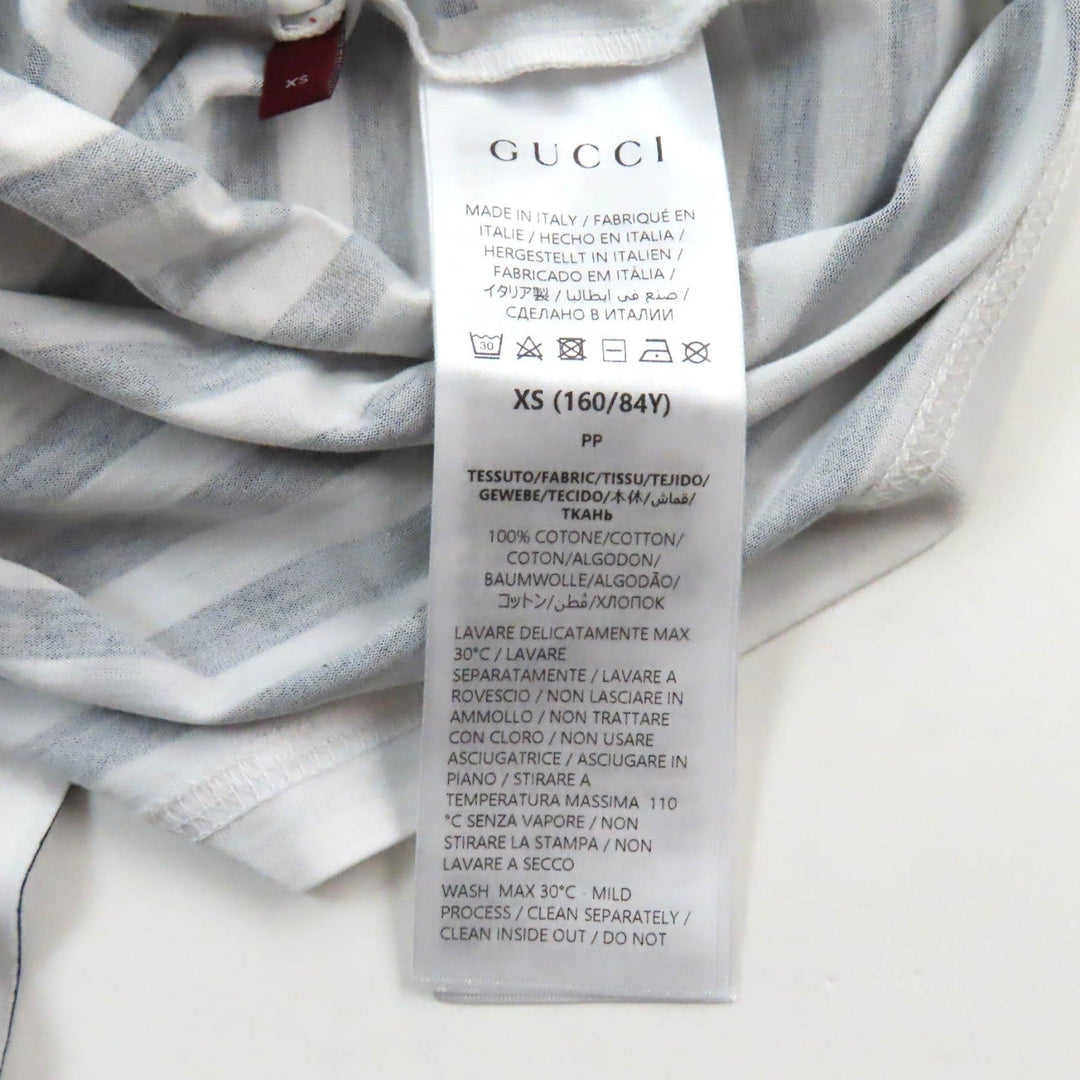 GUCCI Short sleeve T-shirt 789314 Main: 100% cotton Navy white Women XS Used Authentic