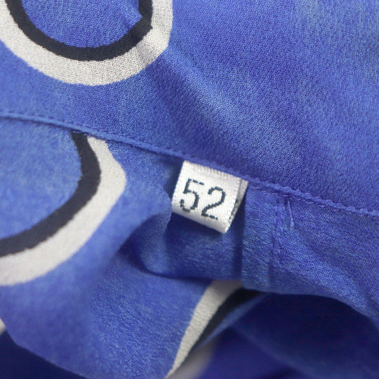 VERSACE Long sleeve shirt Main: 98% silk, Main: 2% elastane (polyurethane) blue mens 52 Used Authentic