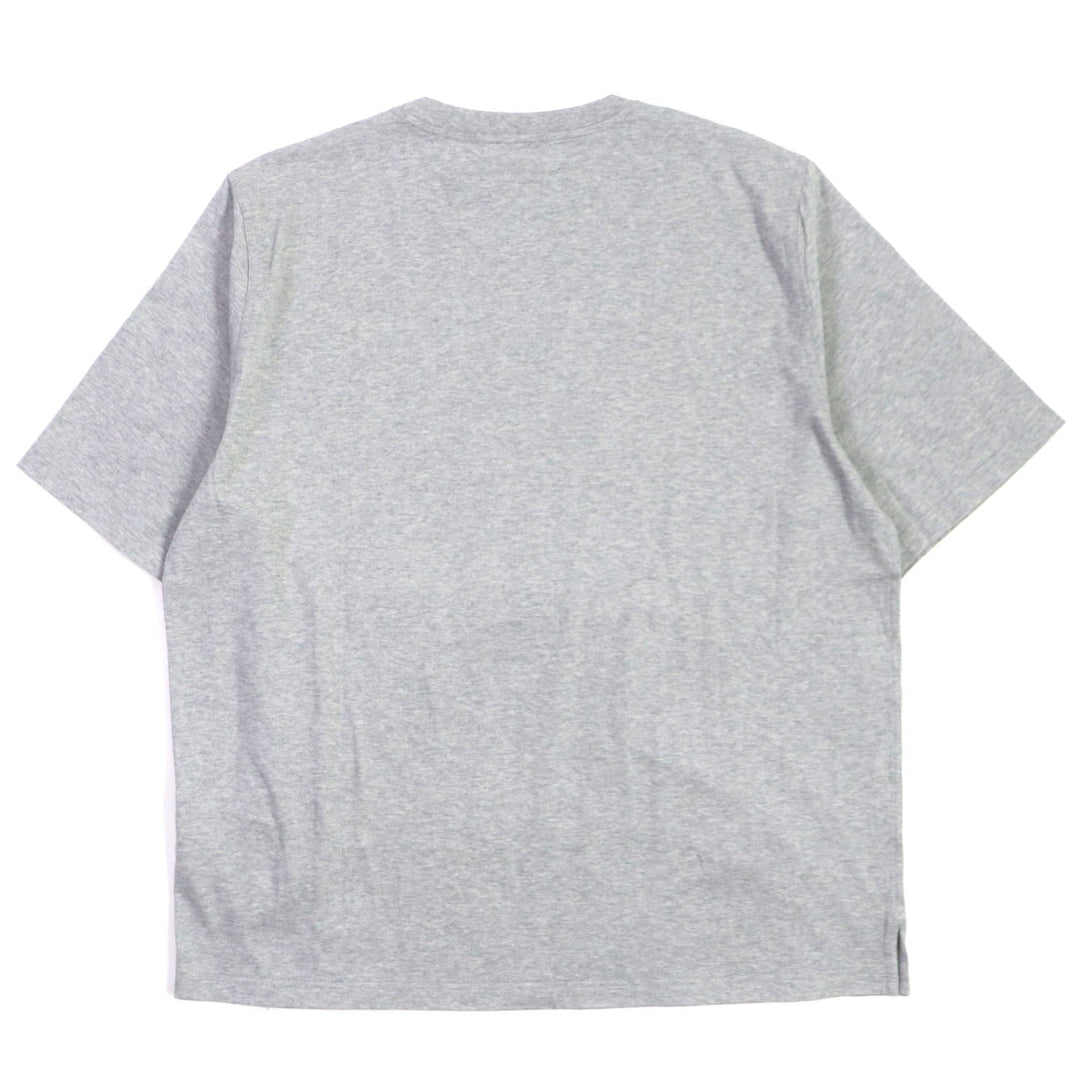 HERMES Short sleeve T-shirt Main: 100% cotton, Leather part: Sheepskin gray Chevaux en Symmetry mens M Used Authentic