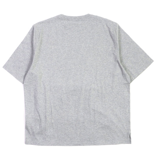 HERMES Short sleeve T-shirt Main: 100% cotton, Leather part: Sheepskin gray Chevaux en Symmetry mens M Used Authentic