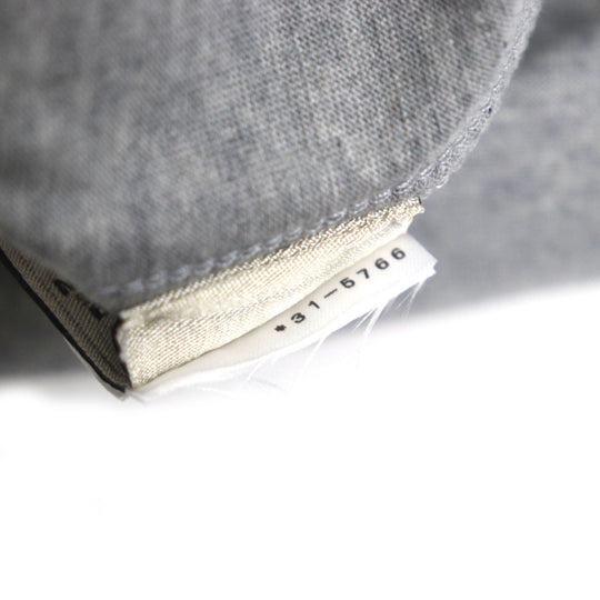 HERMES Short sleeve T-shirt Main: 100% cotton, Leather part: Sheepskin gray Chevaux en Symmetry mens M Used Authentic