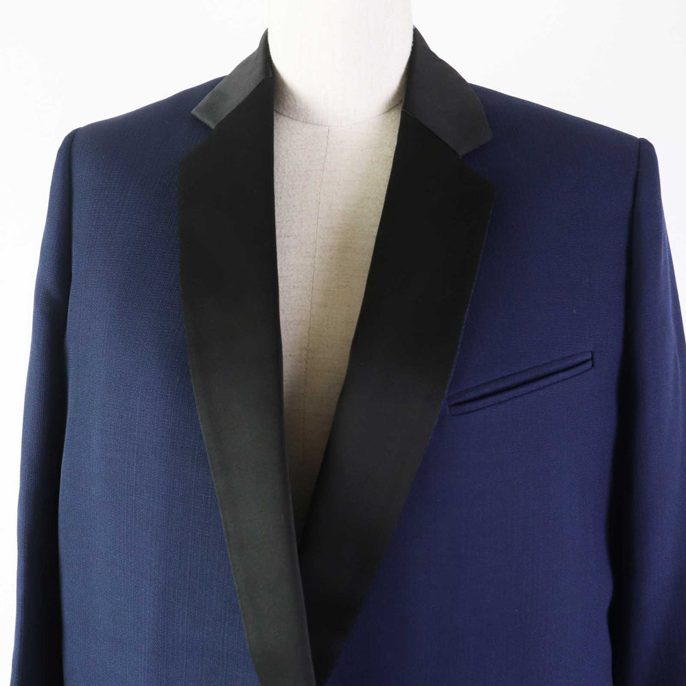 CELINE coat Outer: 100% wool, Lining: 100% cupra, Part: 76% polyester, Part: 24% silk Navy black Phoebe period Women 36 Used Authentic