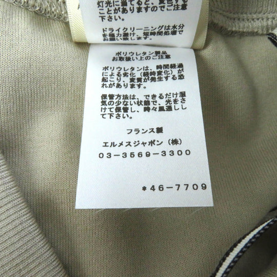 HERMES Pants 4E4415DI Main: 51% cotton, Main: 40% silk, Main: 9% nylon, Part: 98% silk, Part: 2% polyurethane beige Flowy Women 36 Used Authentic