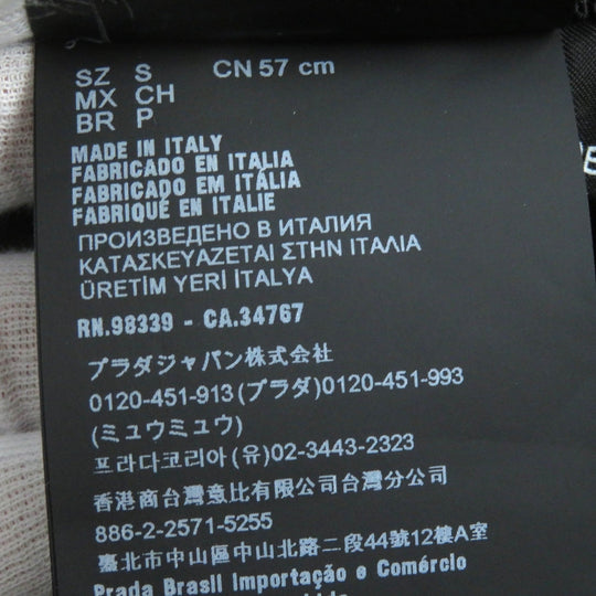 PRADA hat 2HC137 Main: 100% recycled polyamide, Lining: 100% cotton, Part: Cowhide black mens Used Authentic