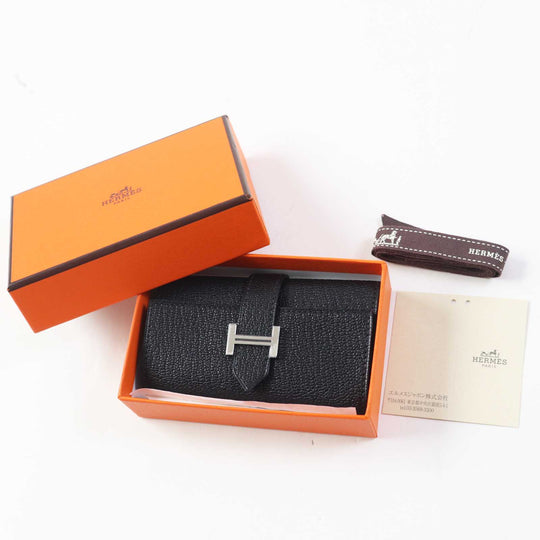 HERMES Key case Key holder  Shave black Bean Women Used Authentic