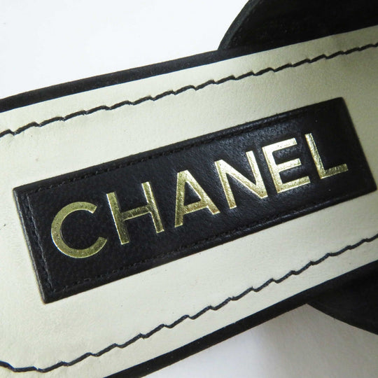 CHANEL Sandals 23C G39667 Part: Leather, Main: Satin black Women 34 Used Authentic
