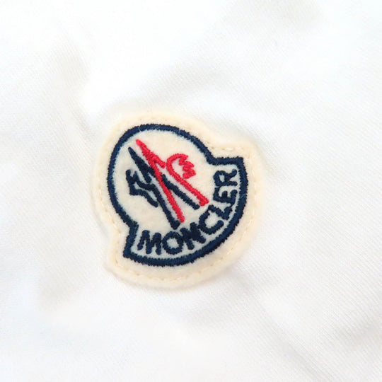 MONCLER Short sleeve T-shirt Main: 100% cotton, Part: 100% cotton white mens XXL Used Authentic