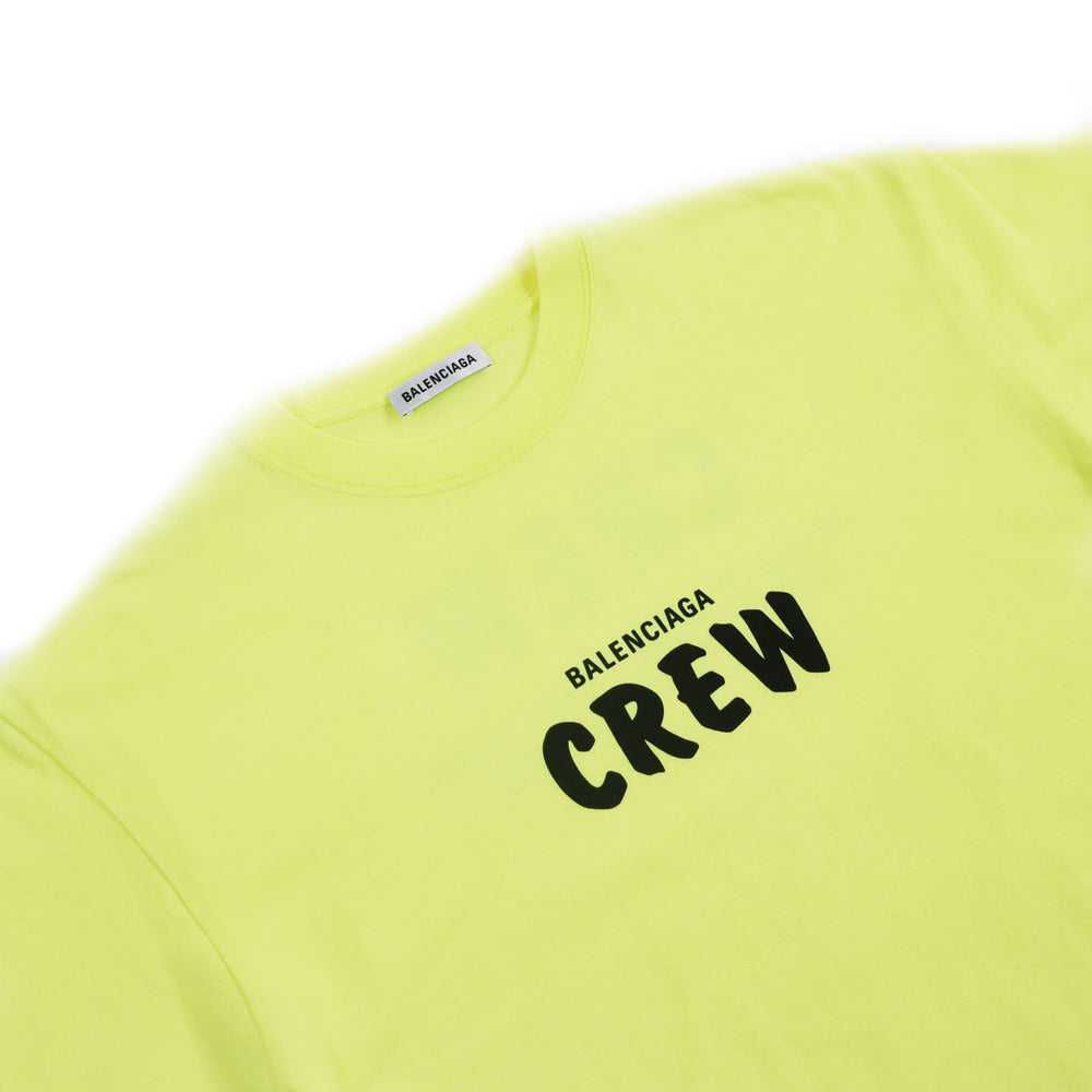 BALENCIAGA Short sleeve T-shirt 612965 Main: 100% cotton yellow Crew Tee mens S Used Authentic