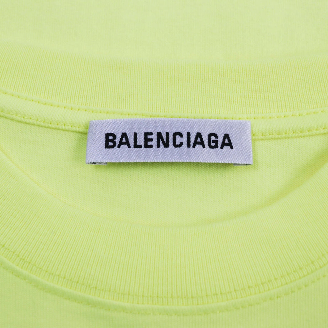 BALENCIAGA Short sleeve T-shirt 612965 Main: 100% cotton yellow Crew Tee mens S Used Authentic