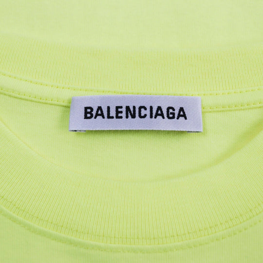 BALENCIAGA Short sleeve T-shirt 612965 Main: 100% cotton yellow Crew Tee mens S Used Authentic