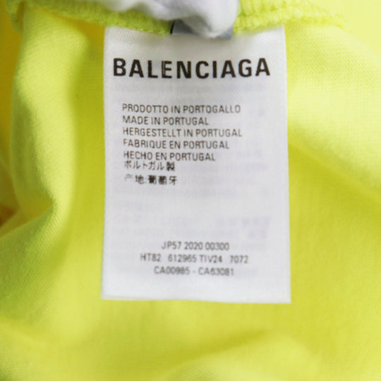 BALENCIAGA Short sleeve T-shirt 612965 Main: 100% cotton yellow Crew Tee mens S Used Authentic