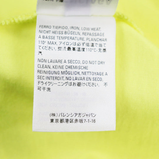 BALENCIAGA Short sleeve T-shirt 612965 Main: 100% cotton yellow Crew Tee mens S Used Authentic