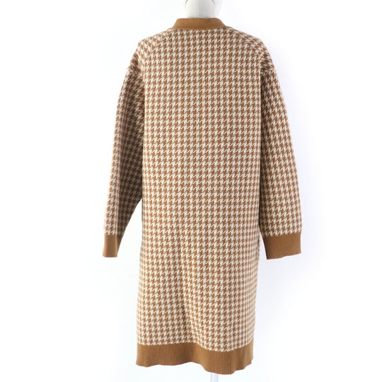 HERMES cardigan Main: 100% cashmere Brown type Women 38 Used Authentic