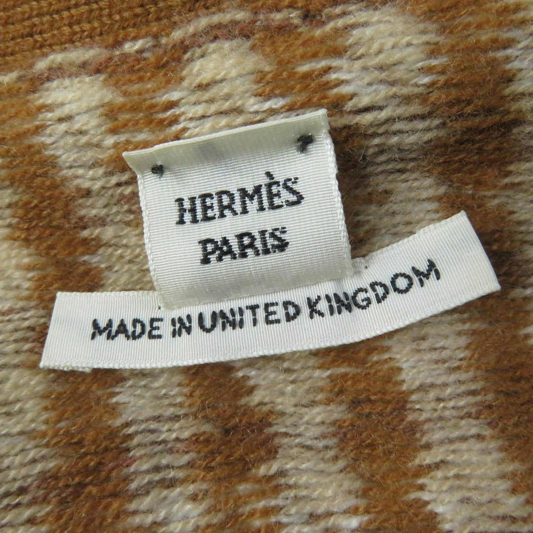 HERMES cardigan Main: 100% cashmere Brown type Women 38 Used Authentic