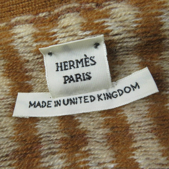 HERMES cardigan Main: 100% cashmere Brown type Women 38 Used Authentic