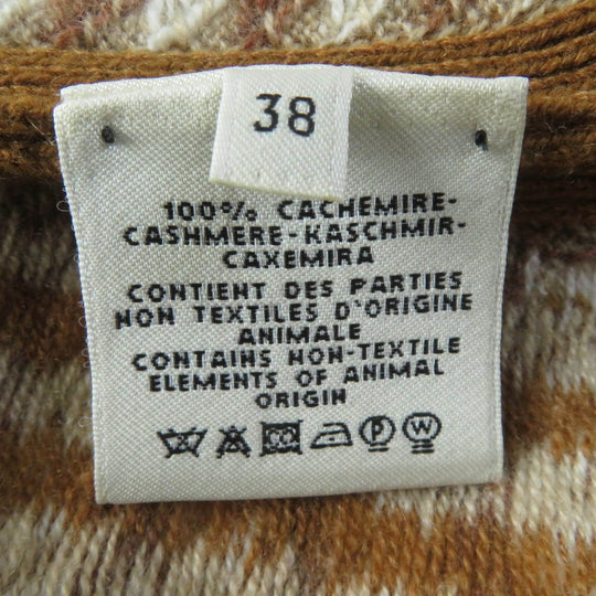 HERMES cardigan Main: 100% cashmere Brown type Women 38 Used Authentic