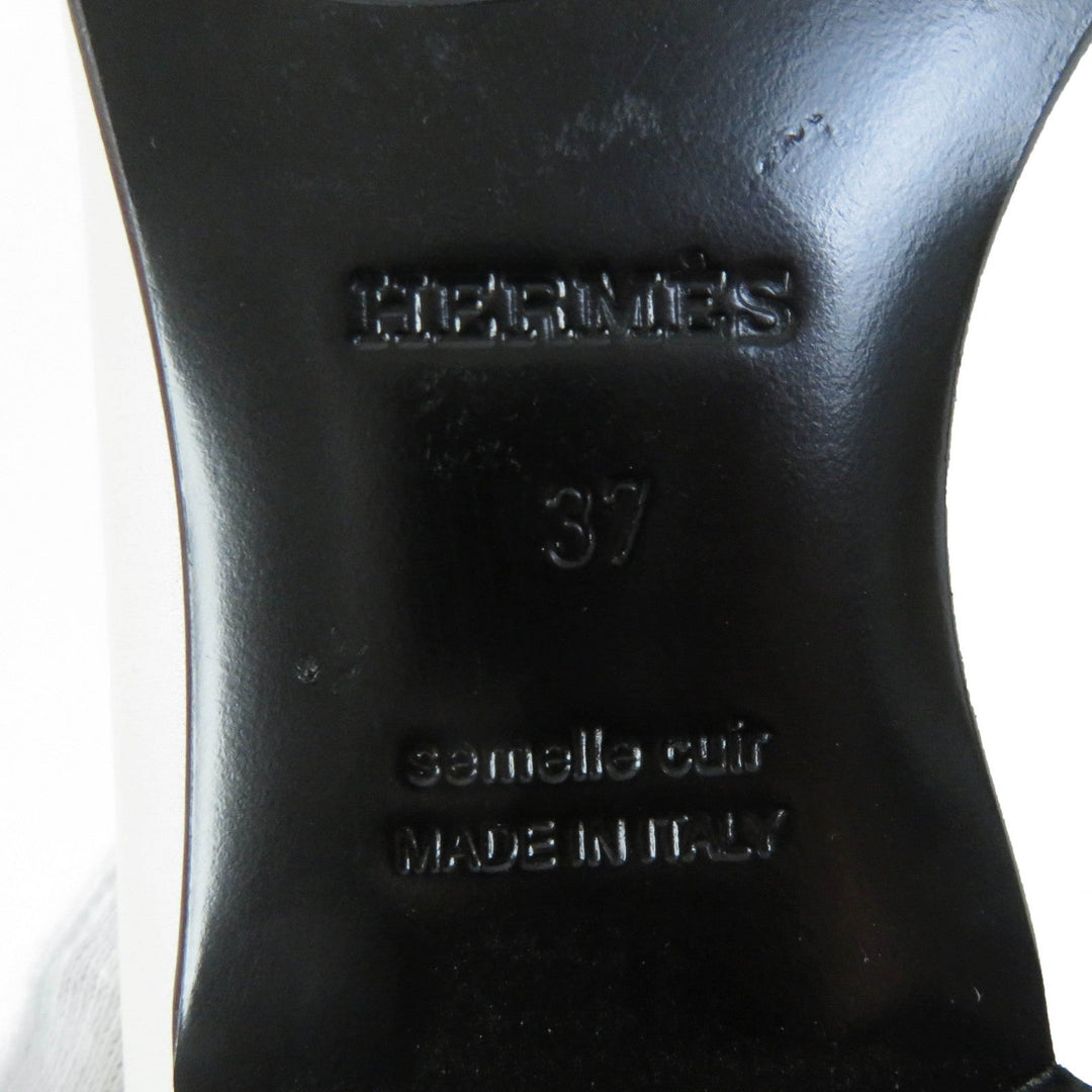 HERMES Slip-on H241071Z Main: Leather white Blanc de Paris Prunoir moccasins paris Women 37 Used Authentic