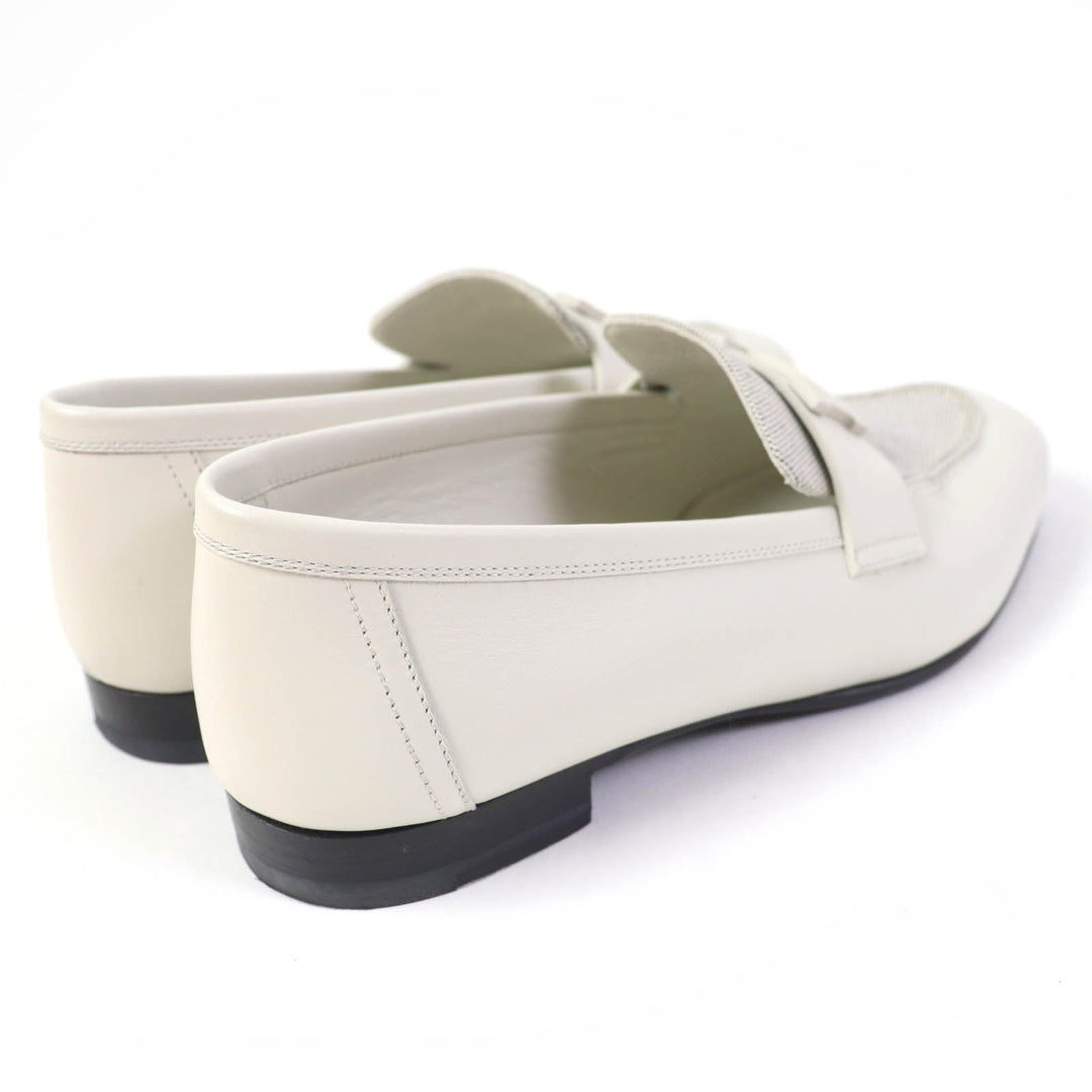 HERMES Slip-on H241071Z Main: Leather white Blanc de Paris Prunoir moccasins paris Women 37 Used Authentic