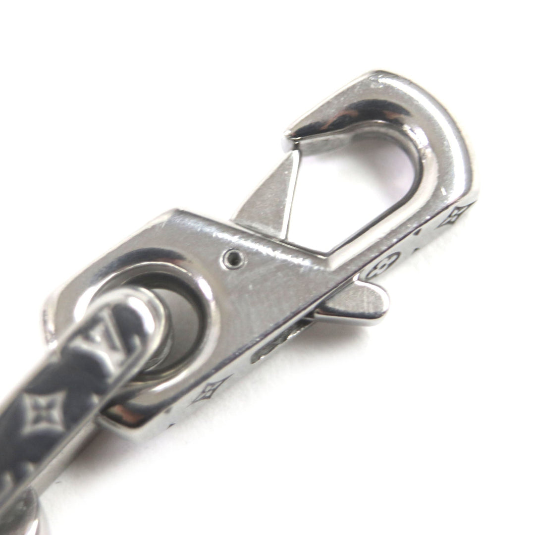 LOUIS VUITTON Necklace M00307 metal Silver Collier Chain Monogram Necklace mens Used Authentic