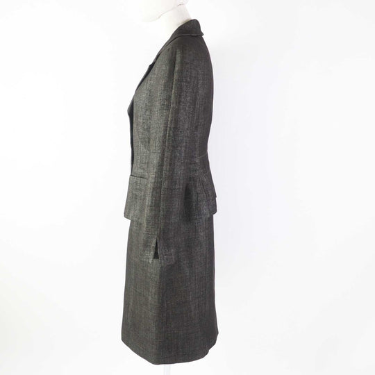 CHANEL setup 99A P14339 Outer: 65% wool, Outer: 19% polyester, Outer: 10% nylon, Outer: 6% cotton, Lining: 100% silk Dark brown type Women Used Authentic