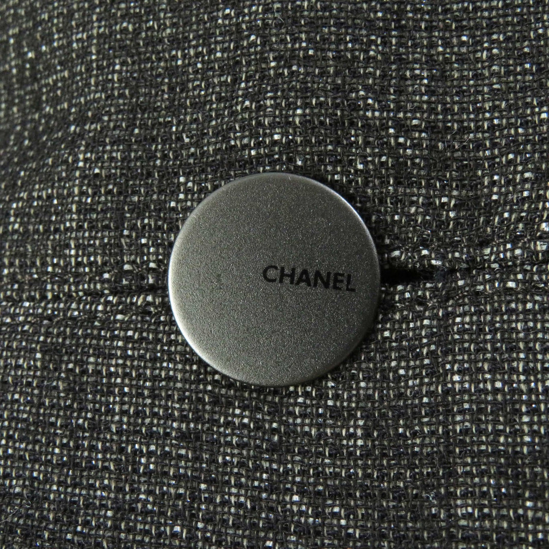 CHANEL setup 99A P14339 Outer: 65% wool, Outer: 19% polyester, Outer: 10% nylon, Outer: 6% cotton, Lining: 100% silk Dark brown type Women Used Authentic