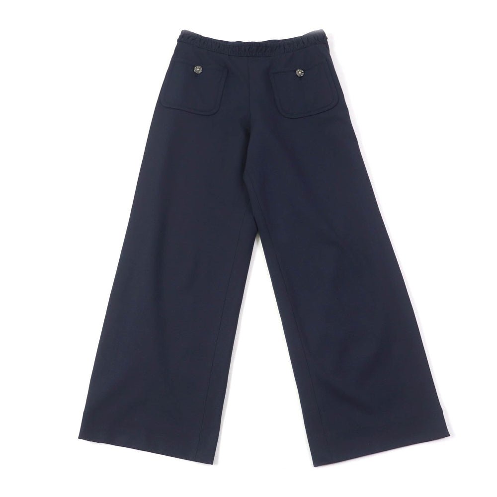 CHANEL Pants P43060 V31604 Main: 73% rayon, Main: 20% nylon, Main: 7% elastane (polyurethane) Navy Women 40 Used Authentic