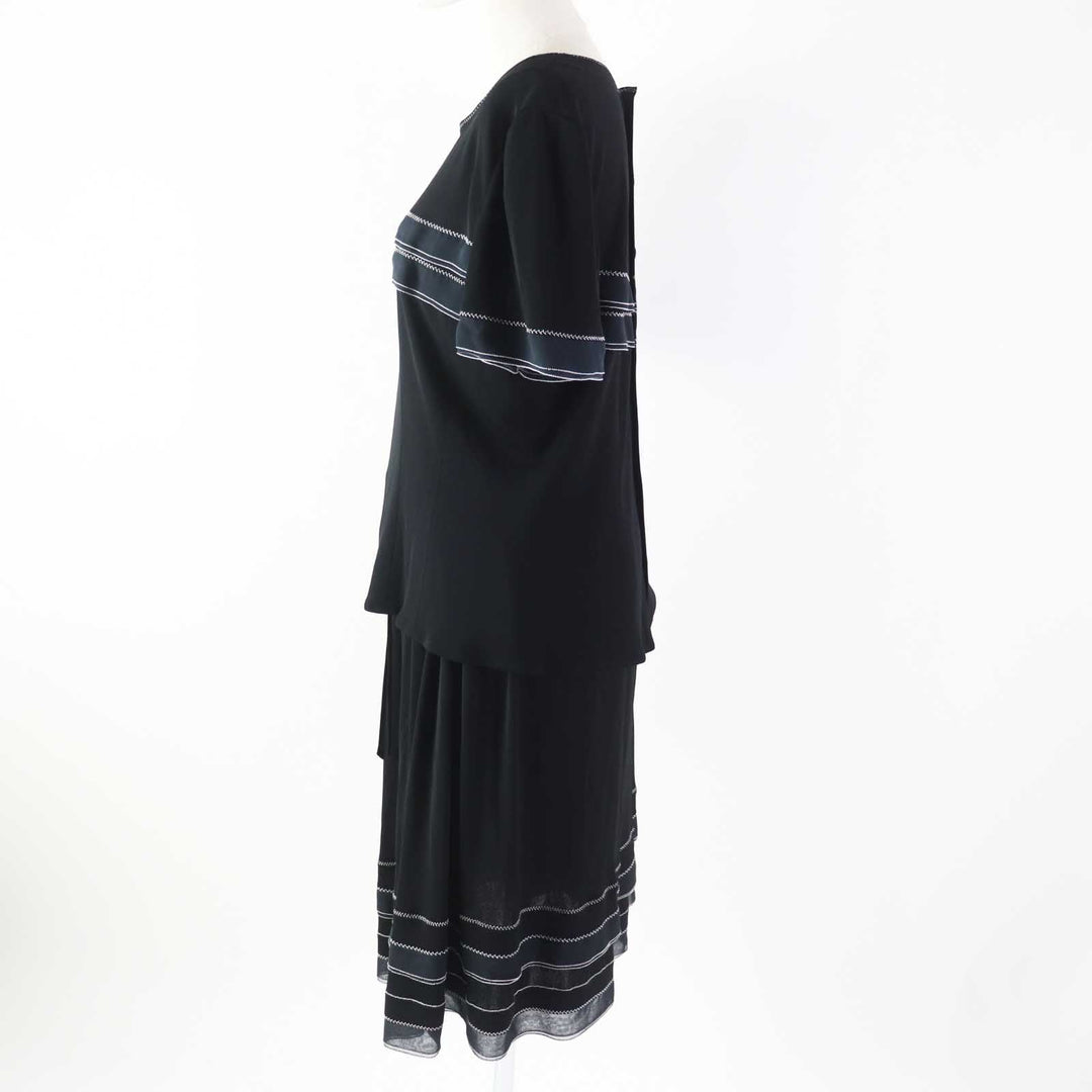 CHANEL setup 02P P19048 P19038 Outer fabric: 100% rayon black Women Used Authentic