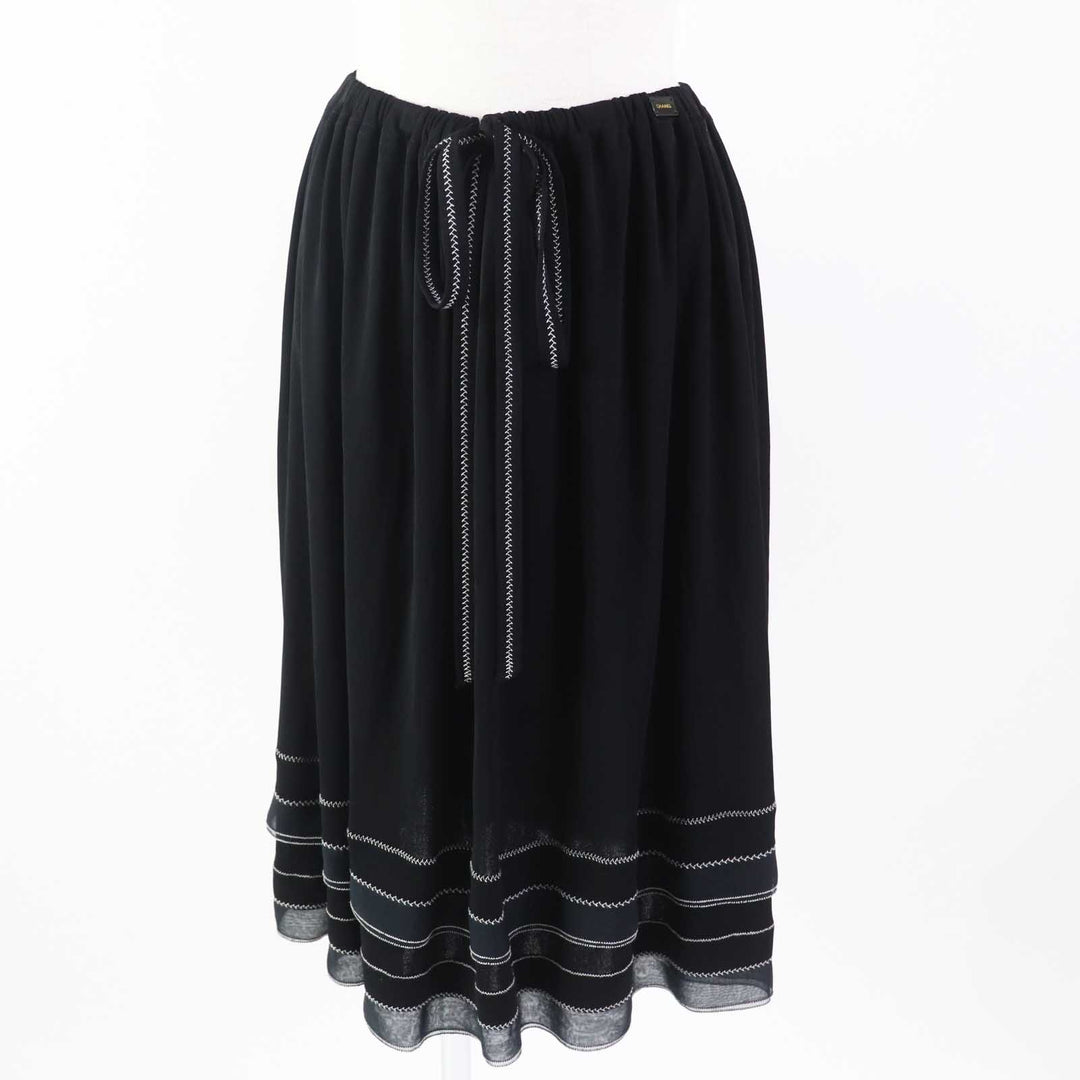 CHANEL setup 02P P19048 P19038 Outer fabric: 100% rayon black Women Used Authentic
