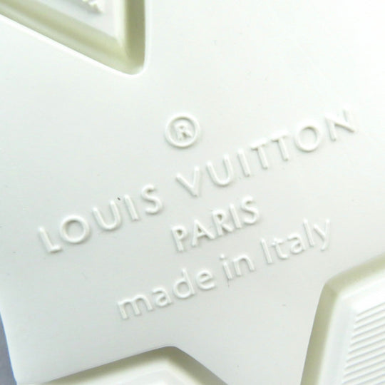 LOUIS VUITTON sneakers Monogram denim, rubber sole Light blue type Fast lane line mens 6.5 Used Authentic