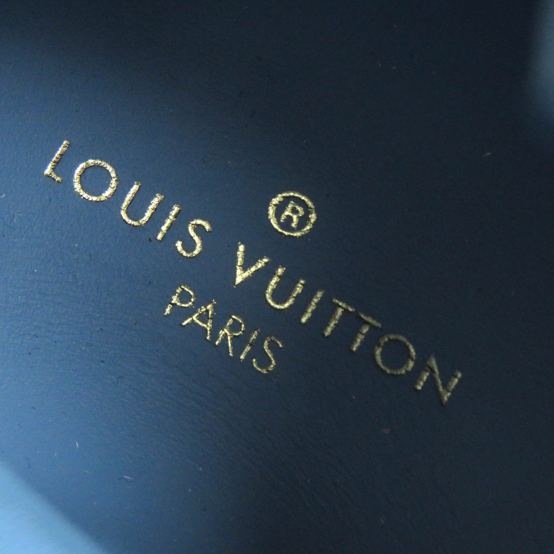 LOUIS VUITTON sneakers Monogram denim, rubber sole Light blue type Fast lane line mens 6.5 Used Authentic
